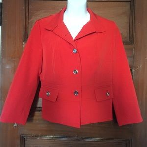 New Eccoci Women's Jacket Orange Red Size 6