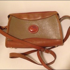 Dooney & Bourke tan and camel crossbody bag