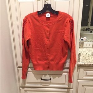 CAbi cardigan with lace sleeves