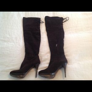 Sam Edelman above the knee suede brown boots