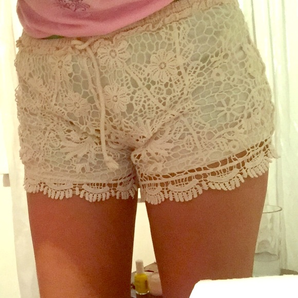 Lace Drawstring Shorts - Picture 1 of 2