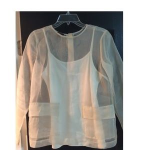Sheer contemporary Talbots blouse