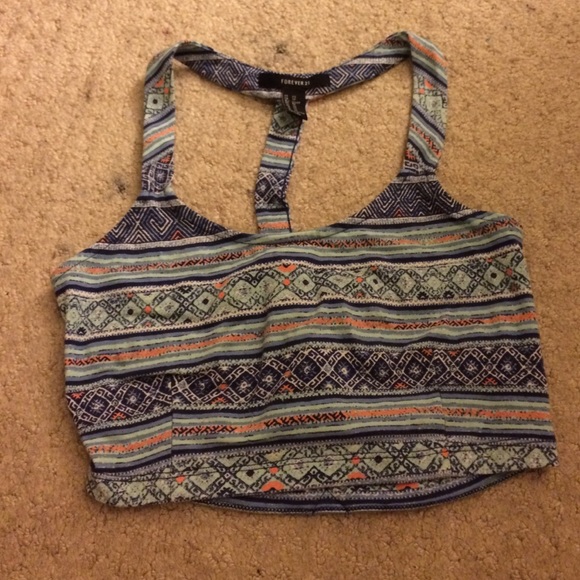 Tribal print bralette crop top - Picture 1 of 2