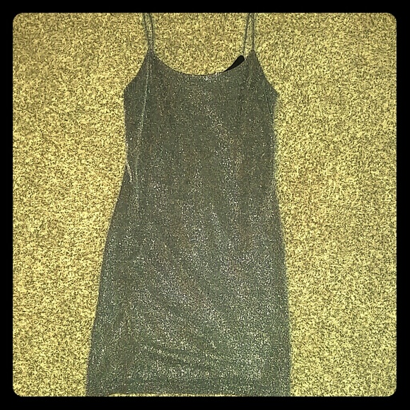 Sparkly spaghetti strap party dress