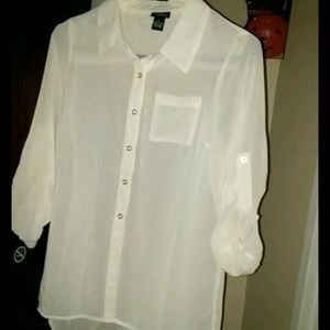 Sheer button up shirt