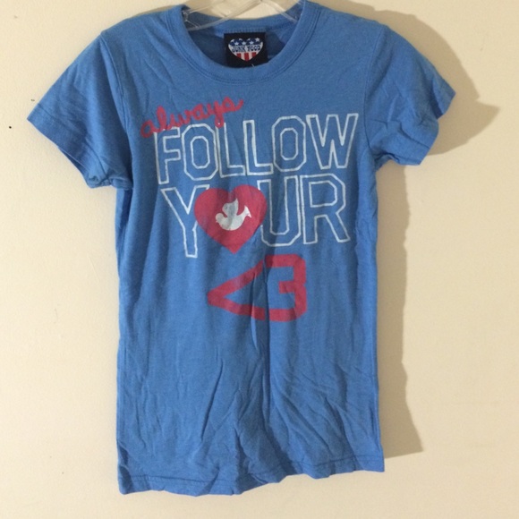 Always follow your heart blue top