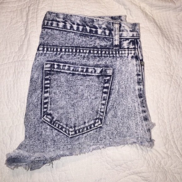 High waisted acid shorts