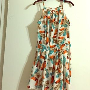 ✨Pretty Set with feathers printed😘