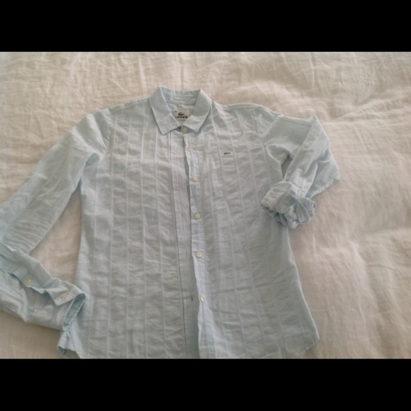 Lacoste light blue button down
