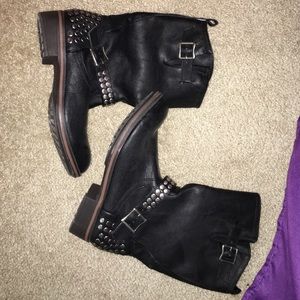 Black studded boots! Super cute