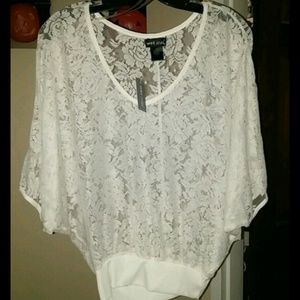 White lace top