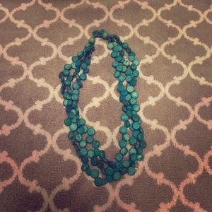 Trendy Torquoise wood necklace