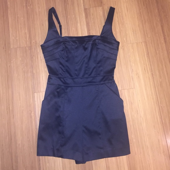 Black satin Bebe romper