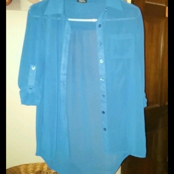 Blue button up shirt