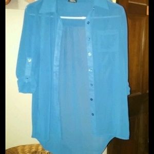Blue button up shirt
