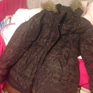 Beautiful puffer cheetah print jacket