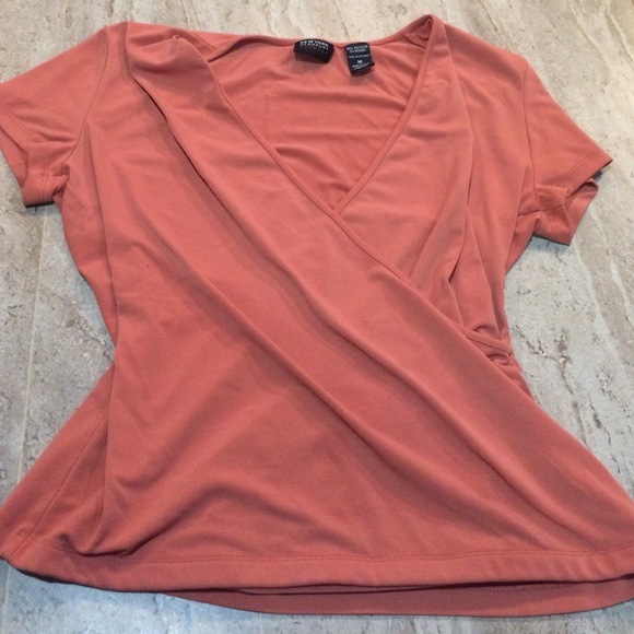 Orange v neck top
