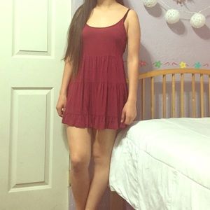 Windsor Burgundy "Brandy Melville" Casual Dress