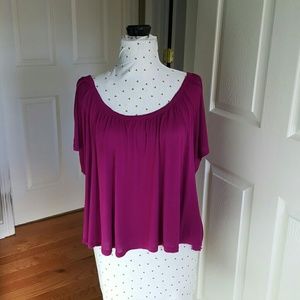 Flowy fushia top