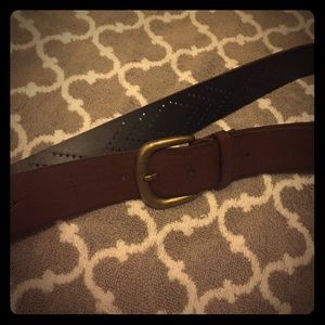 Brown faux leather belt
