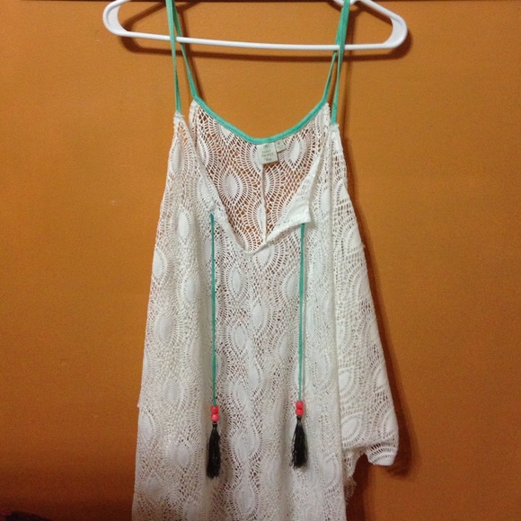 White Crochet Cover Up Dress