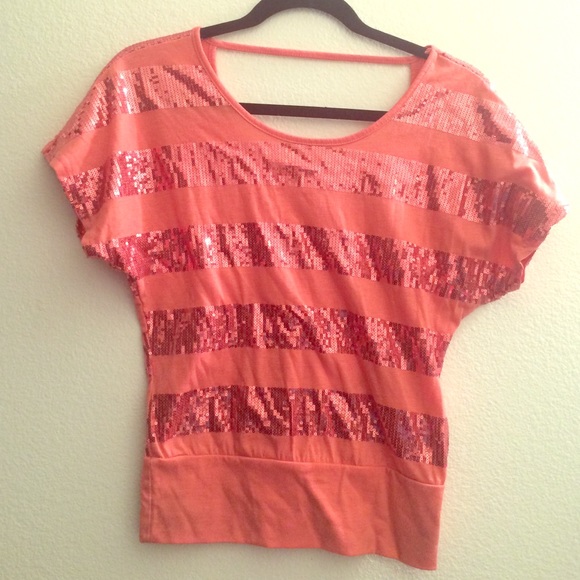 Orange Sequence Blouse