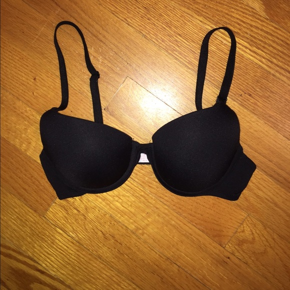 Victoria's Secret Pink Black Push Up Bra 34B