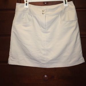 Plain tan Adidas tennis skort