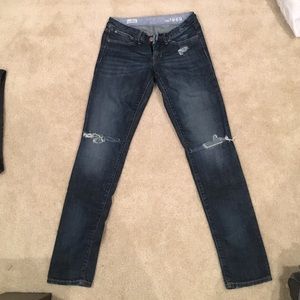 Gap 1969 Ripped Skinny Jeans