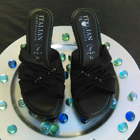 SOLDBlack Wedge Sandal.                       NWOT
