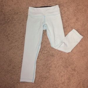 black/ mint reversible lululemon crop legging