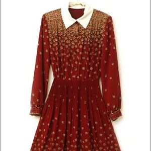 Vintage long sleeve dress / small