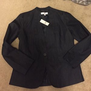 Denim/ Twill dark blue dress blazer jacket