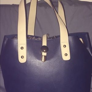 Navy blue handbag