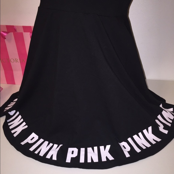 🚫SOLD🚫NEW PINK VS SKATER DRESS LOGO - Picture 2 of 3