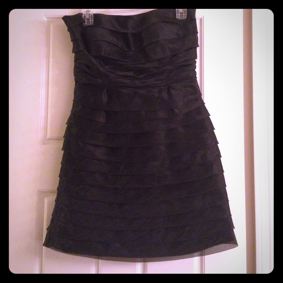 Black Strapless Mini Dress