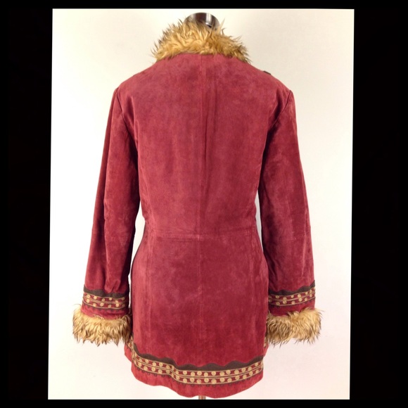 🚫SOLD🚫Genuine Suede & Faux Fur Jkt - Picture 2 of 4