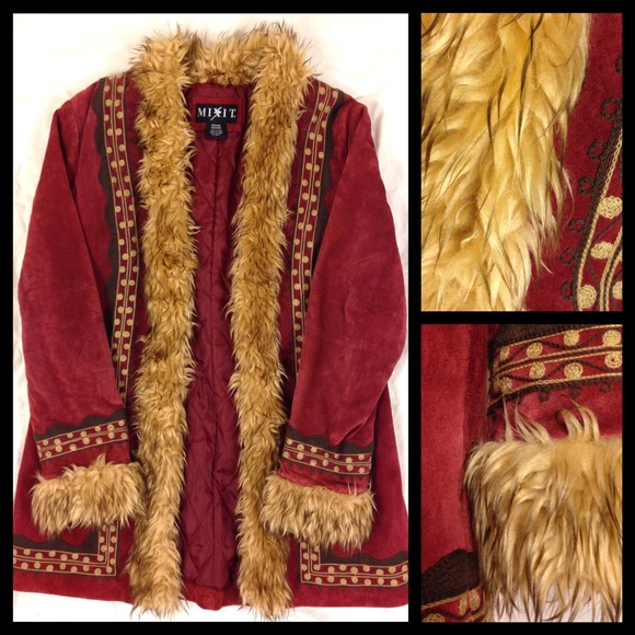 🚫SOLD🚫Genuine Suede & Faux Fur Jkt - Picture 3 of 4