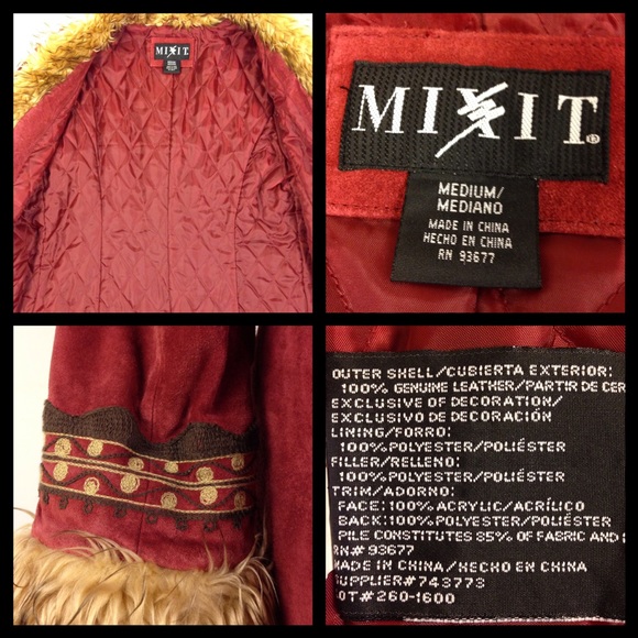 🚫SOLD🚫Genuine Suede & Faux Fur Jkt - Picture 4 of 4