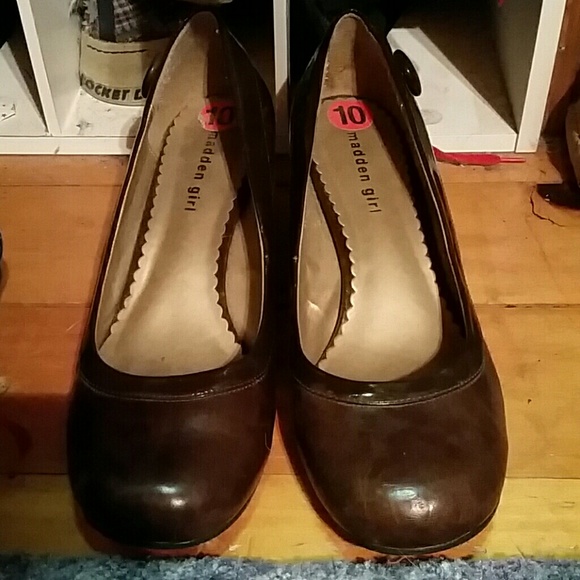 Brown madden girl 1 inch high heels