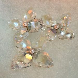 Swarovski Crystal and Pearl Flower Figurine