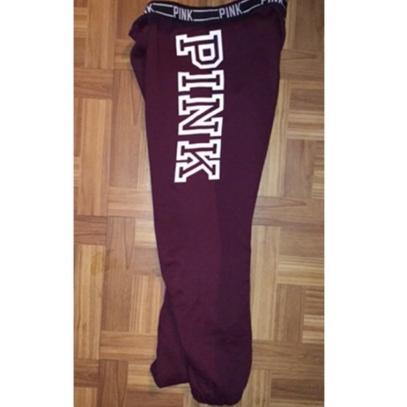 Victoria's Secret PINK Burgundy Sweats