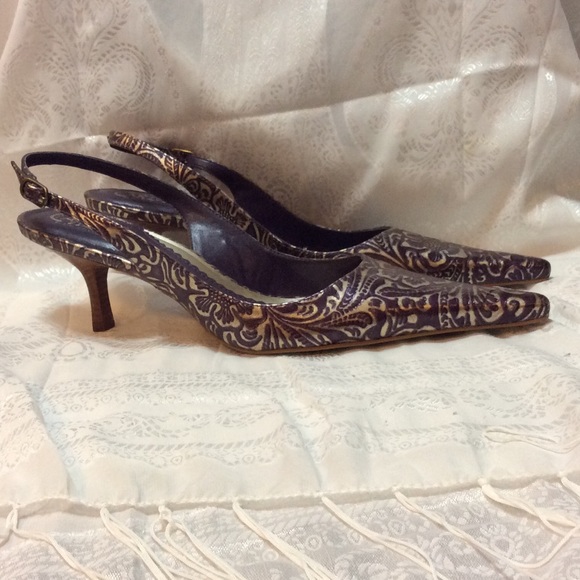 🎉Gorgeous CARLOS SANTANA Leather Heels💃🏽😍 - Picture 1 of 2