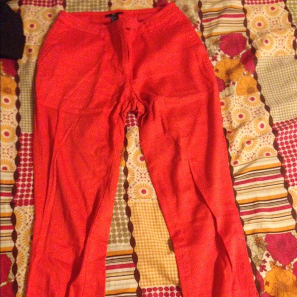 Orange red pants