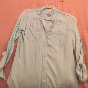 Light blue button up