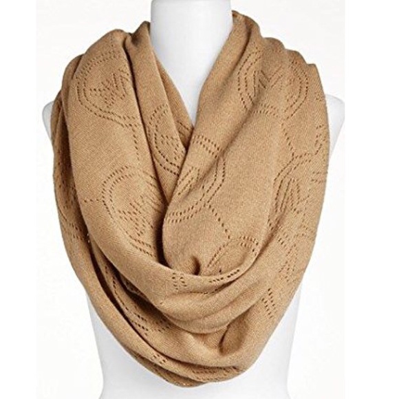 Black Michael Kors Monogram infinity scarf