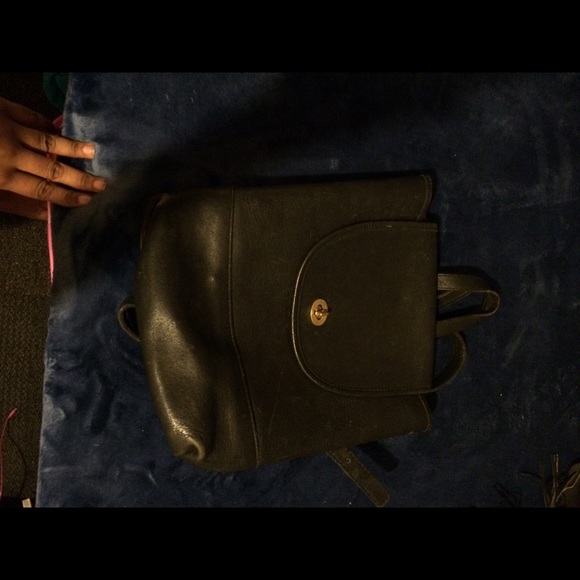 Old Authentic Coach Leather Backpack