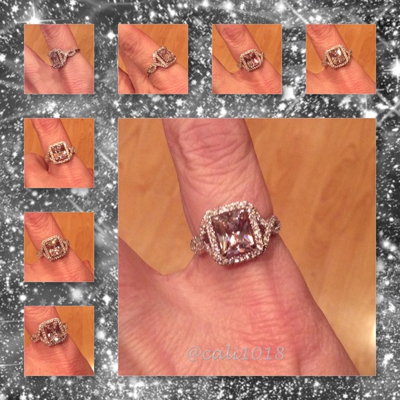 5⭐️RATED🆕White Sapphire White Gold Filled Ring - Picture 2 of 4