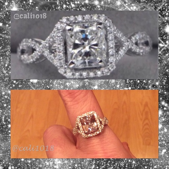 5⭐️RATED🆕White Sapphire White Gold Filled Ring - Picture 4 of 4