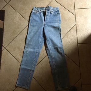 High waisted skinny jeans